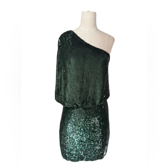 Russian Roulette Dress - Sequin Green Haute Hippie - Picture 7 of 9